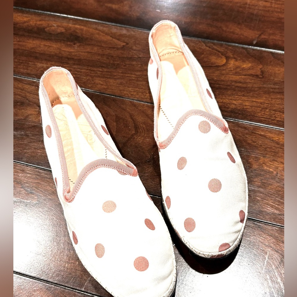 J. Crew White and Pink Polka Dot Flats - Picture 3 of 7